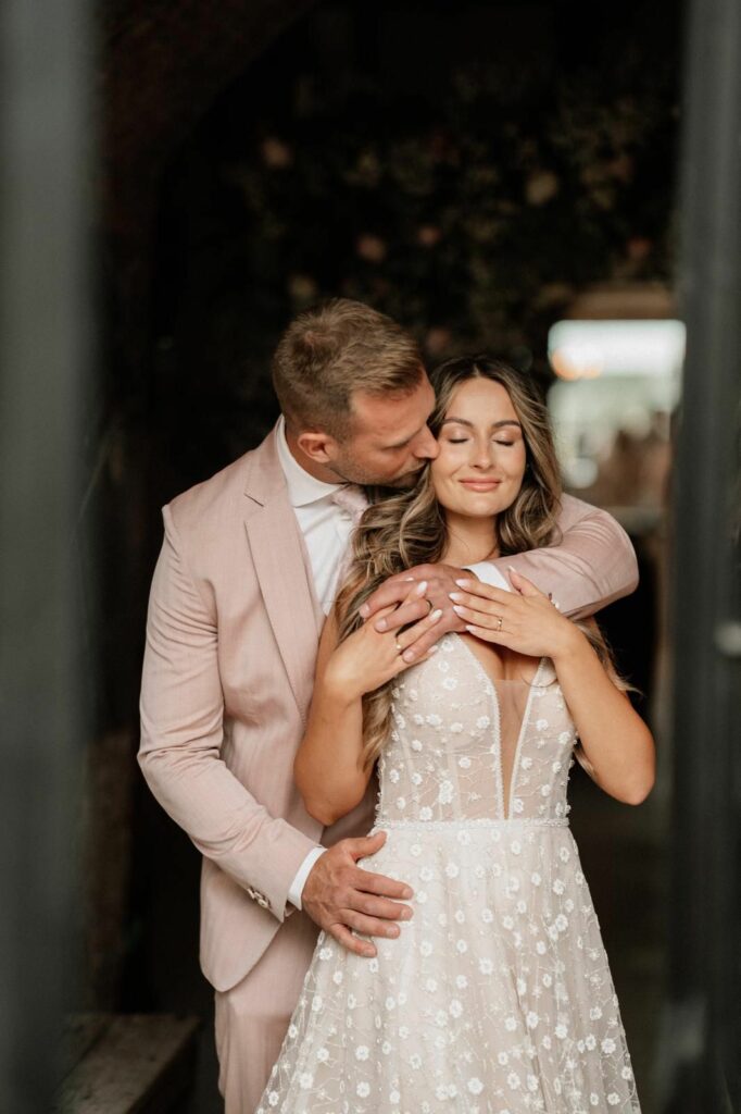 Fotoshoot van een Bruid in bruidsmakeup