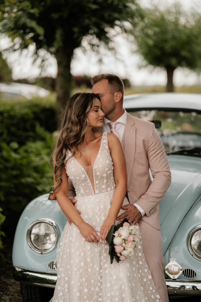 Fotoshoot van een Bruid in bruidsmakeup